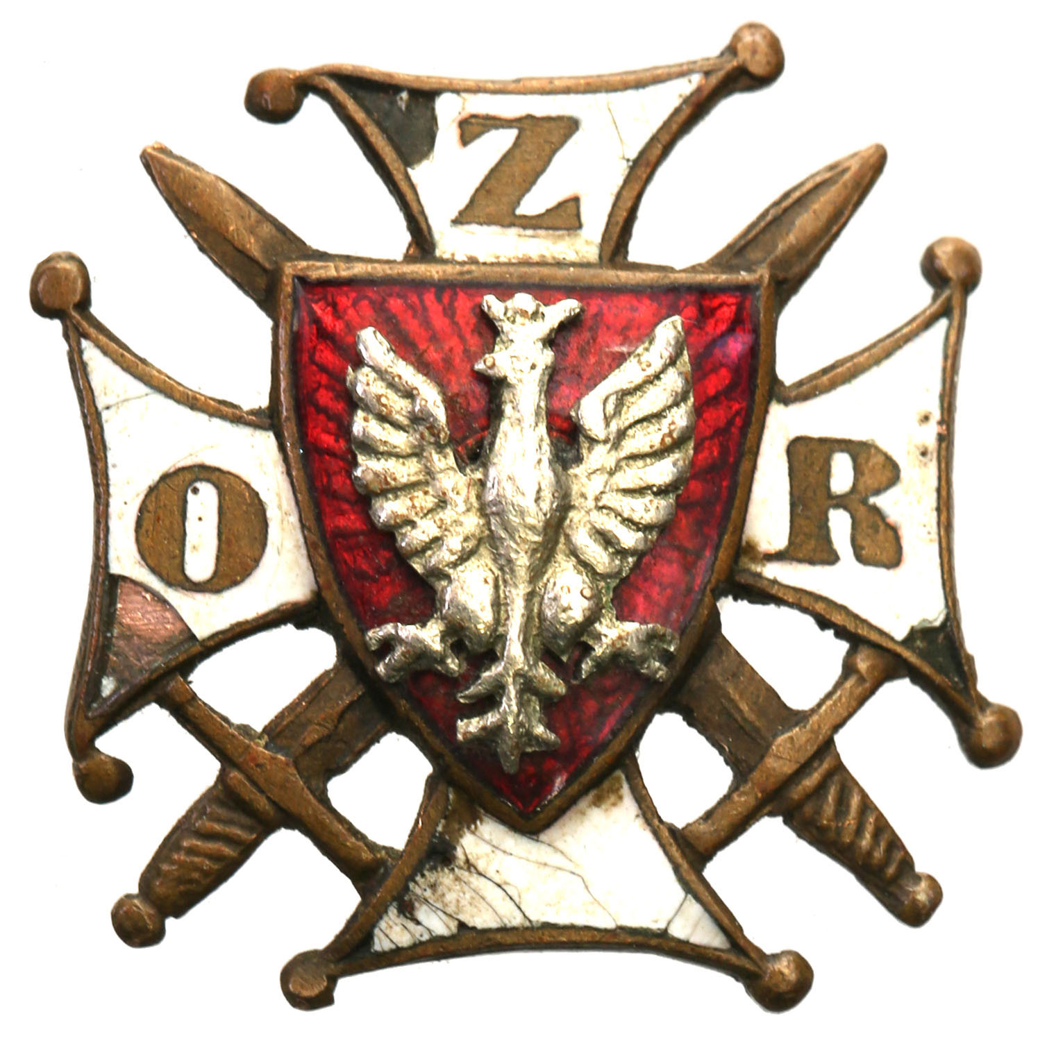II RP. Miniaturka odznaki Związek Oficerów Rezerwy